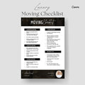 Real Estate Moving Checklist, realtor moving guide, printable moving to-do list, moving planner, realtor marketing, moving flyer PDF, Canva