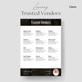 Realtor Trusted Vendor List Template | Referral Recommendations (US Letter)