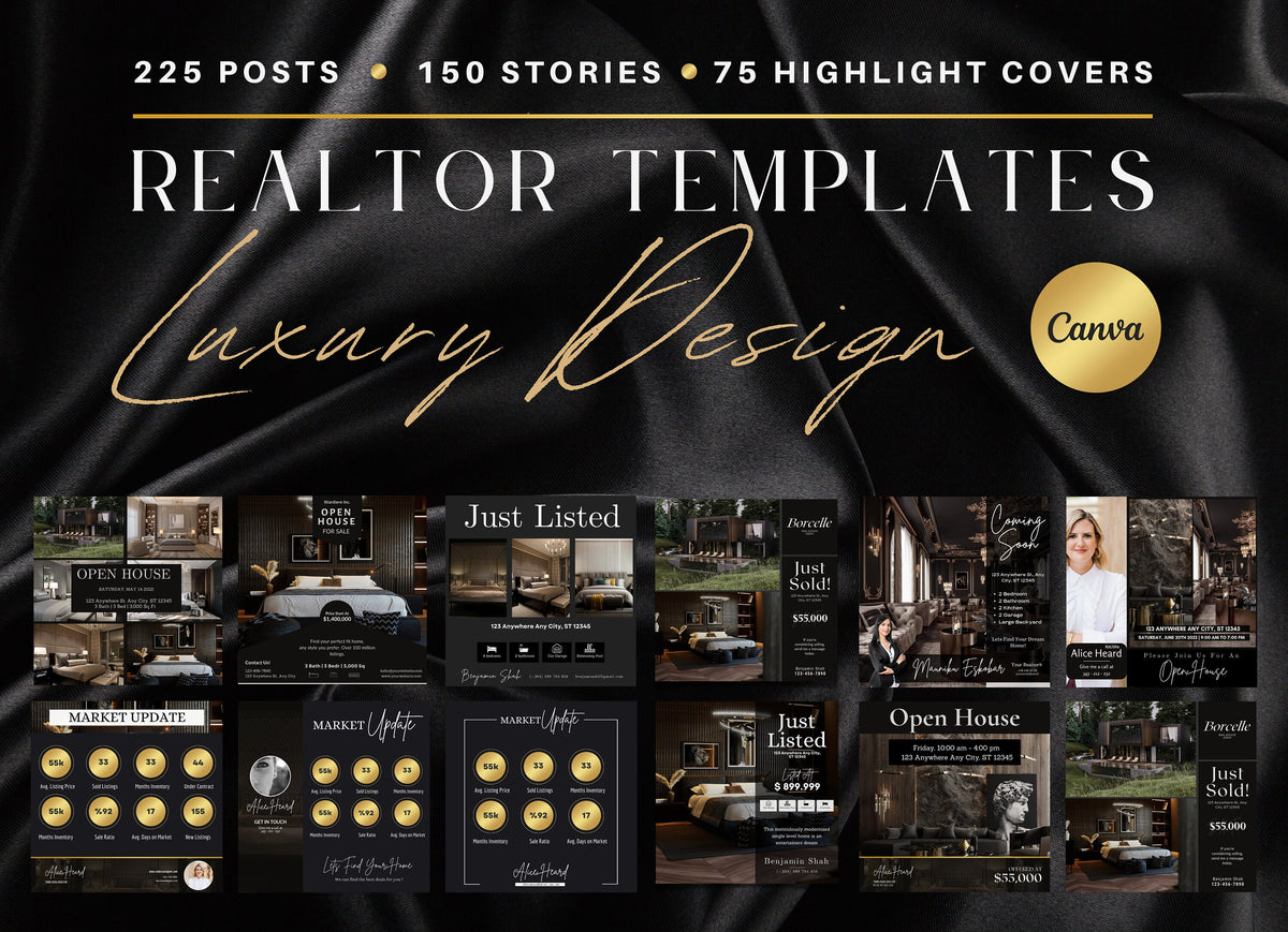 Just Sold Social Media Posts and Stories | Luxury Listing Updates | Just Sold Instagram | Real Estate Marketing | Luxury Real Estate