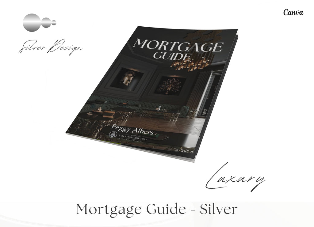 Silver Luxury Mortgage Guide Template | Luxury Real Estate Mortgage Guide | Buyer Presentation | Realtor Canva | Canva Mortgage Guide