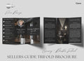 Silver Luxury Seller's Guide Brochure, Real Estate Tri-Fold Brochure, Tri-fold Real Estate, Seller Guide, Double-Sided