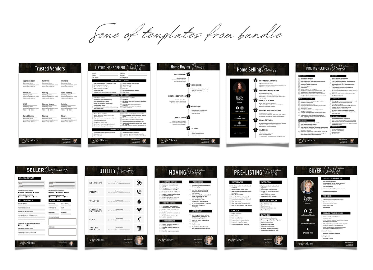 Silver Luxury Real Estate Checklist | Realtor Checklist | Luxury Checklist | Canva Realtor | Real Estate Template | Realtor Guide