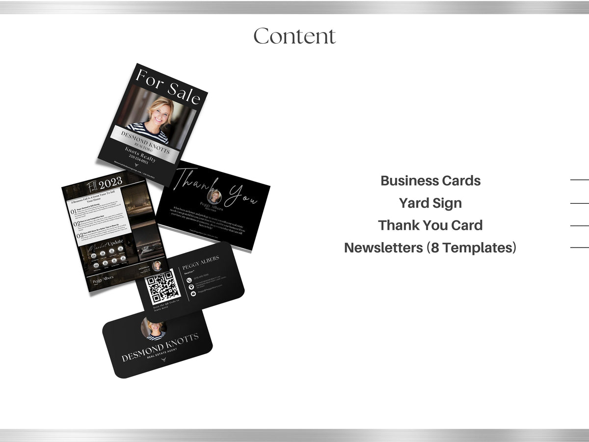 Silver Real Estate Templates Canva, Realtor Marketing, Real Estate Social Media, Black Realtor Branding, Realtor Tools, Silver Kit
