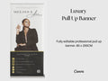Real Estate Agent Pull-Up Banner Template, Realtor Roll Up Banner Design, Canva Professional Retractable Banner Event Design
