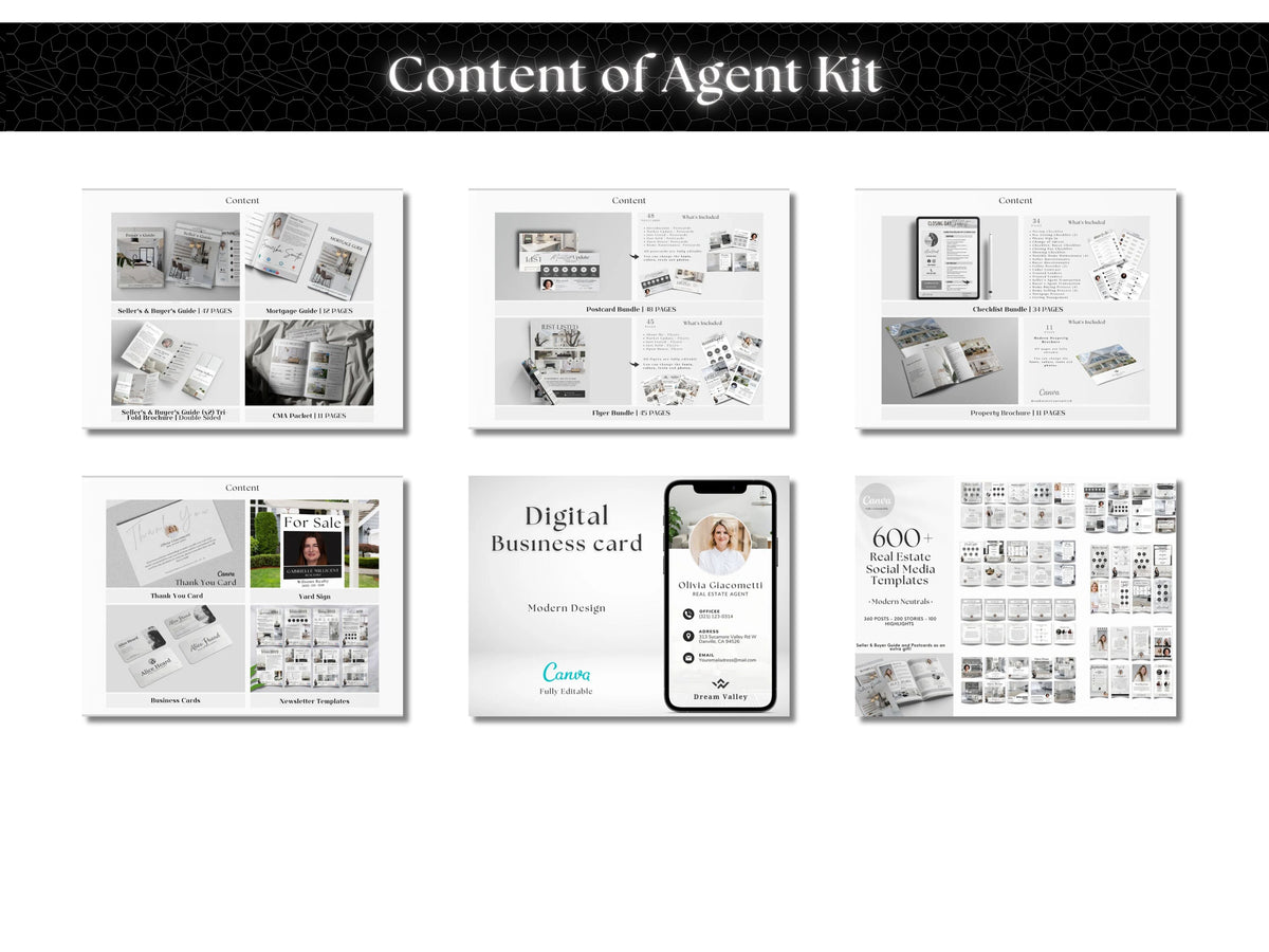All Templates In Our Shop | Real Estate Marketing | Guides | Checklists | Real Estate Flyers | Real Estate Templates | Canva