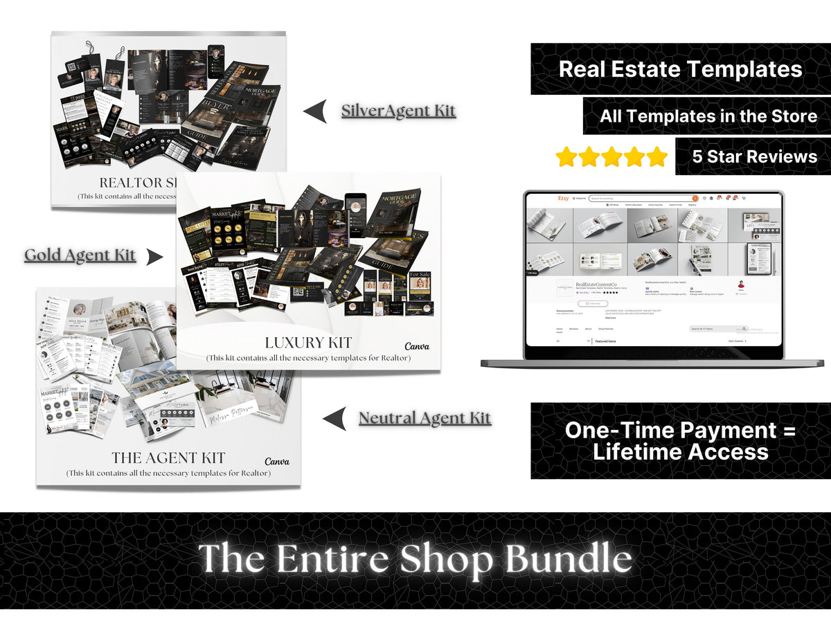 All Templates In Our Shop | Real Estate Marketing | Guides | Checklists | Real Estate Flyers | Real Estate Templates | Canva