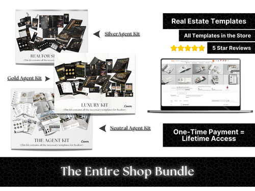 All Templates In Our Shop | Real Estate Marketing | Guides | Checklists | Real Estate Flyers | Real Estate Templates | Canva