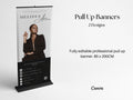 Real Estate Agent Pull-Up Banner Template, Realtor Roll Up Banner Design, Canva Professional Retractable Banner Event Design
