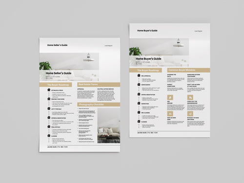 Buyer and Seller Lead Magnets | Real Estate Guide Lead Magnets | Home Buyer & Seller Guides | Editable High-end Design