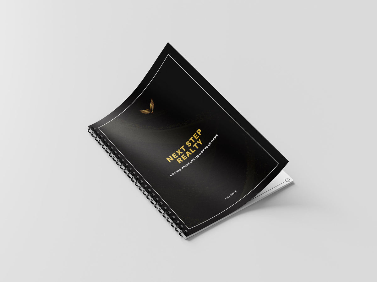 Luxury Listing presentation, Sellers Guide, High-End Design, Black and White Design, Gold and Black Design, Canva