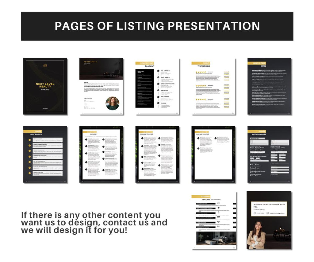 Luxury Guides, High-End Designs, Seller's & Buyer's Guides, Listing Presentation, Canva
