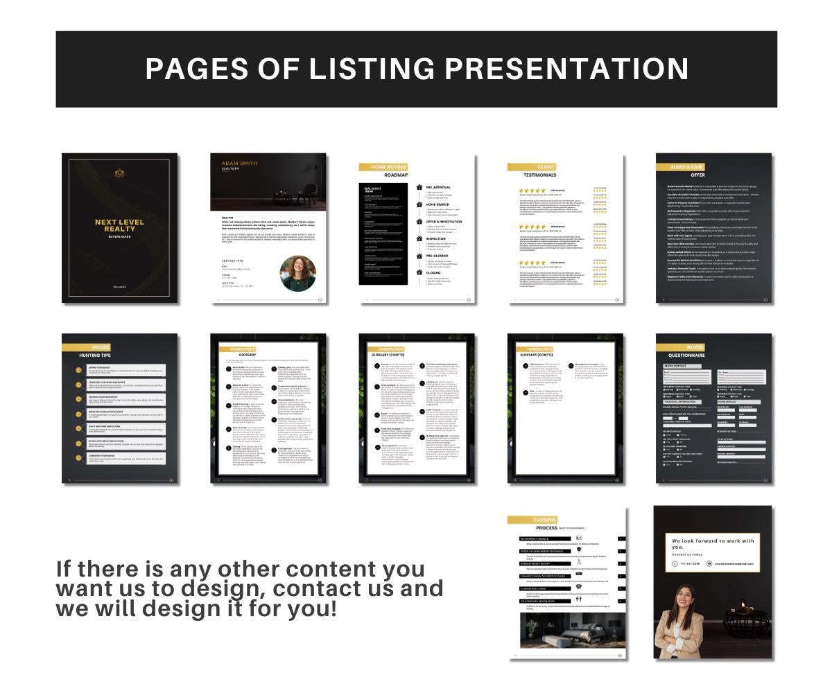 Luxury Guides, High-End Designs, Seller's & Buyer's Guides, Listing Presentation, Canva