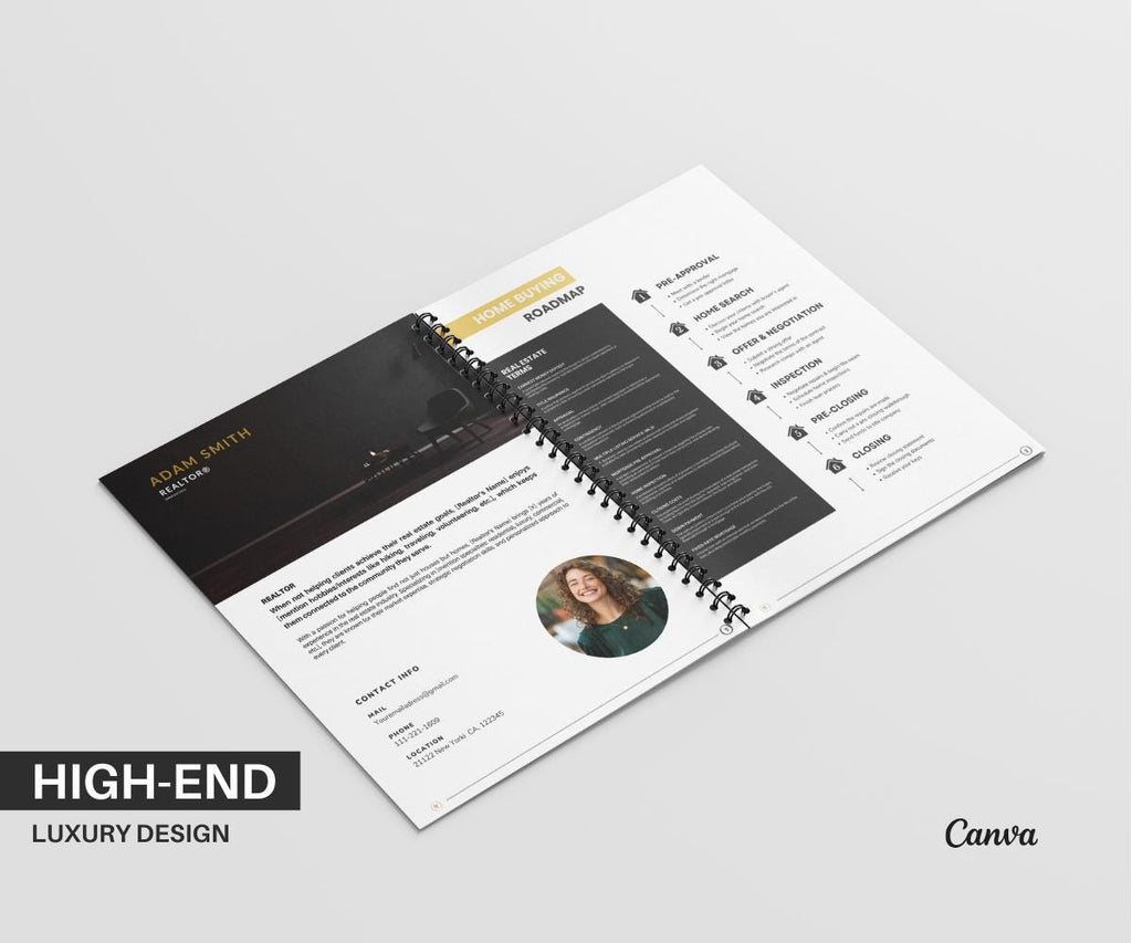 Luxury Buyers Guide, Buyers Guide, High-End Design, Black and White Design, Gold and Black Design, Canva