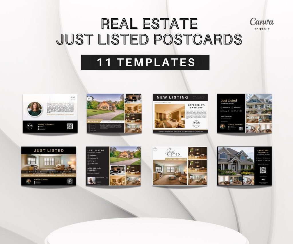 Just Listed Postcards | Postcards with Back-Sides | Premium Quality Postcards | Canva Postcards | 2025 Unique Designs