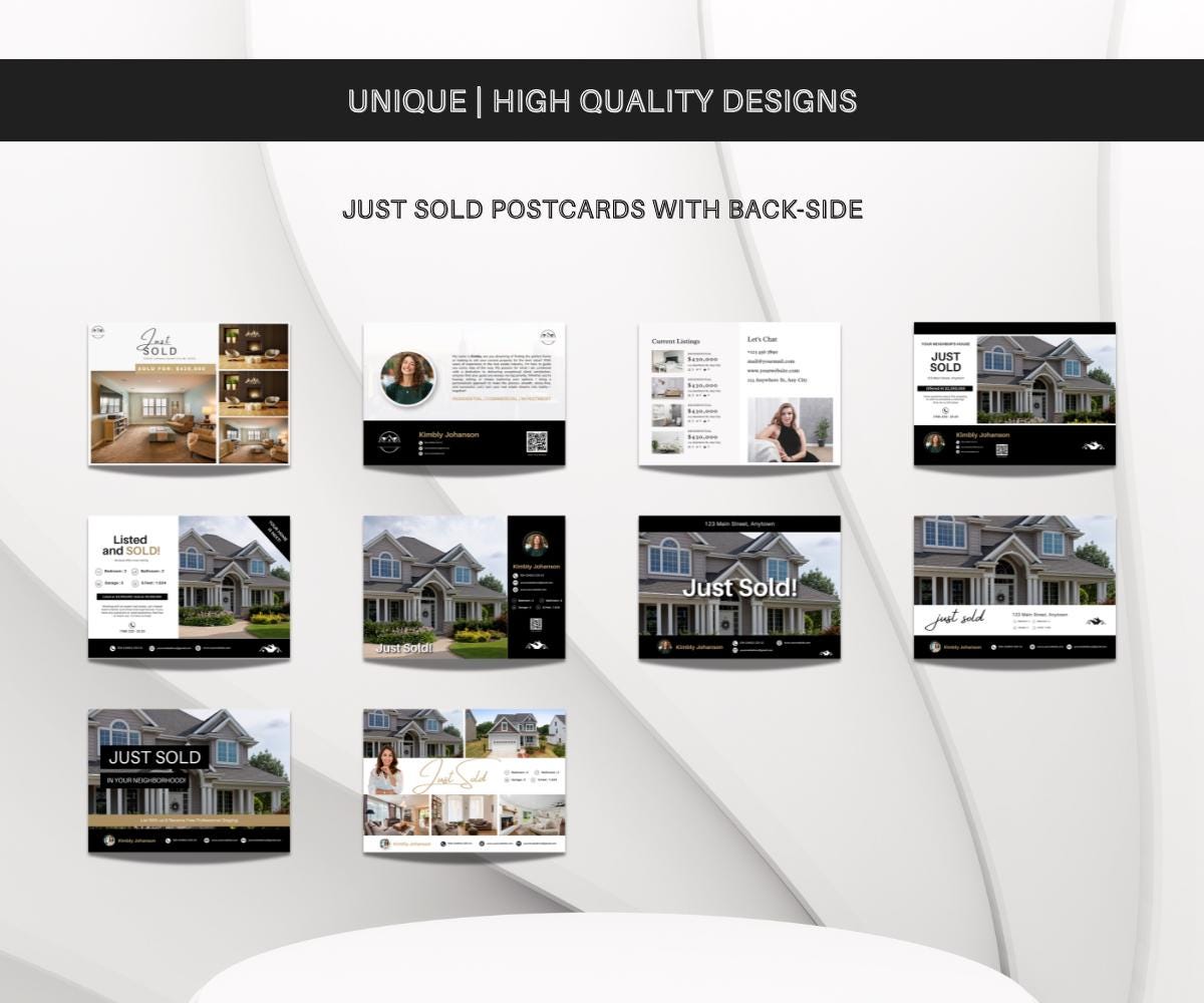 Just Sold Postcards | Real Estate Postcards | Just Sold, Just Sold Postcard | Unique Designs | Canva 2025