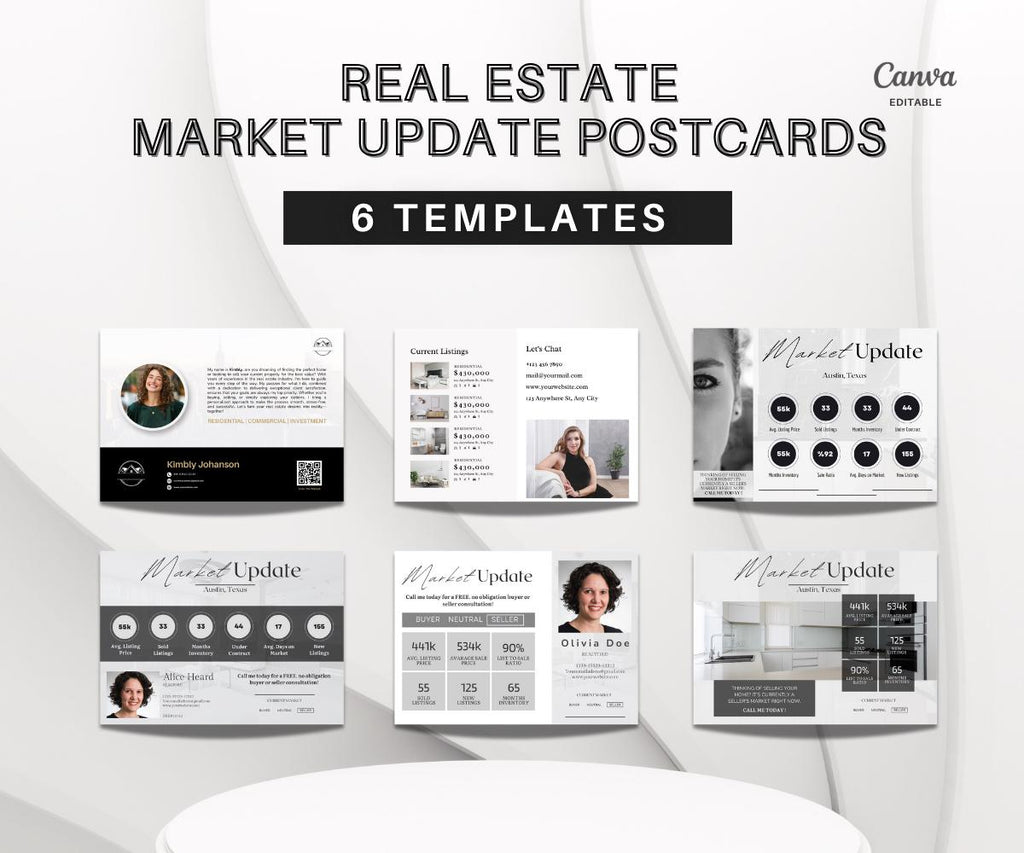 Market Update Postcards | Postcards with Back-Sides | Premium Quality Postcards | Canva Postcards | 2025 Unique Designs