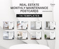 Monthly Maintenance Postcards | Postcards with Back-Sides | Premium Quality Postcards | Canva Postcards | 2025 Unique Designs
