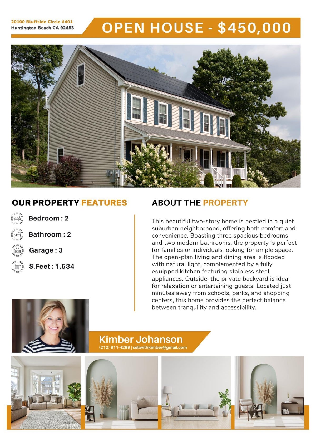 Open House Flyer 2 | Real Estate Open House Flyer Template | Just Listed Flyer | Real Estate Farming | Editable Canva Template | 2026 Design