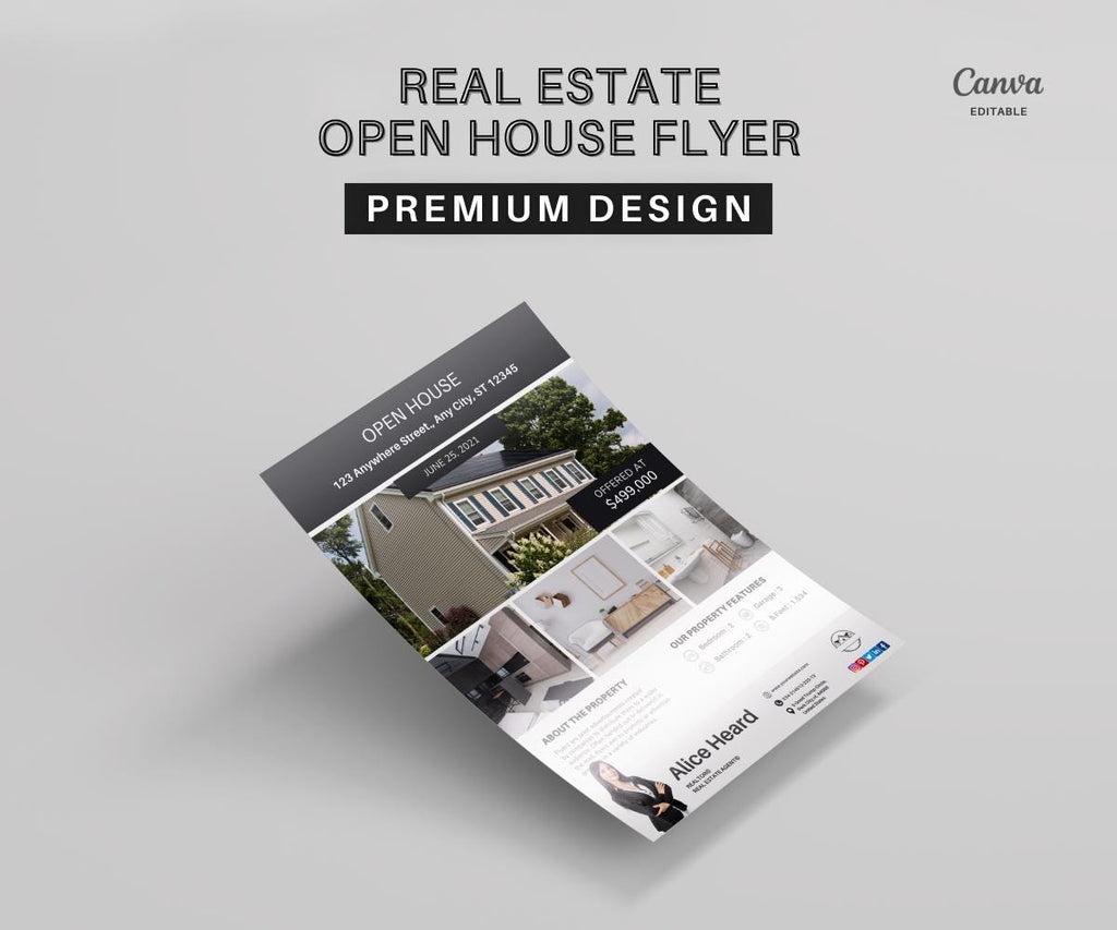 Open House Flyer 5 | Real Estate Open House Flyer Template | Just Listed Flyer | Real Estate Farming | Editable Canva Template | 2026 Design