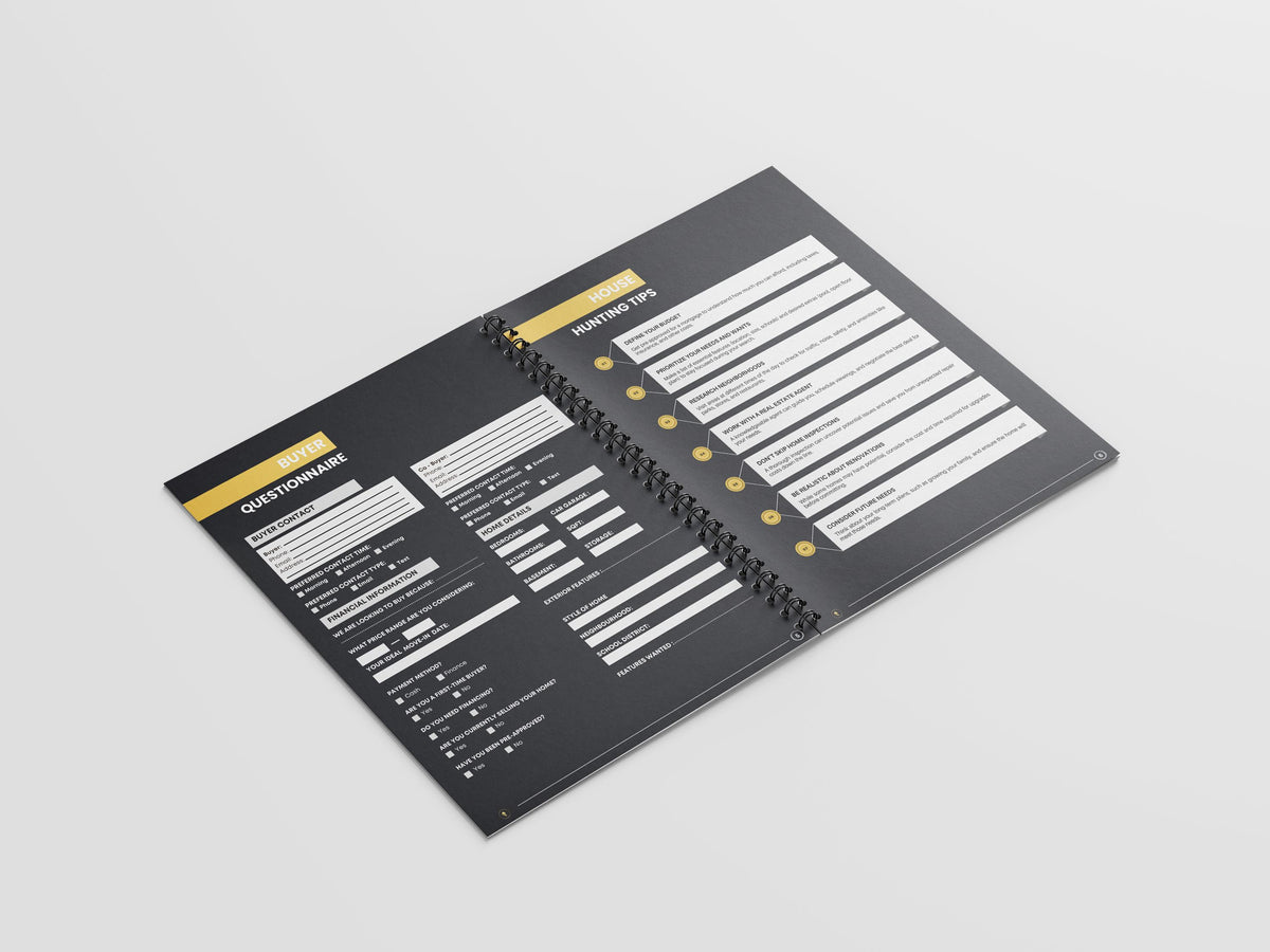 Luxury Navy Blue Guides, Seller's & Buyer's Guides, Listing Presentation, Buyer's Guide, High-End Design, Canva