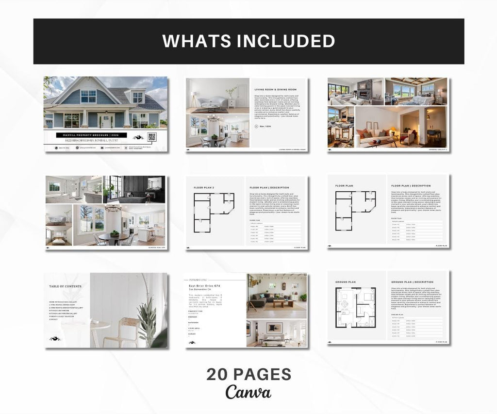 Modern Property Brochure | Real Estate Property Magazine| Open House Magazine | Realtor Home Brochure| Realtor Feature Sheet | Canva Realtor