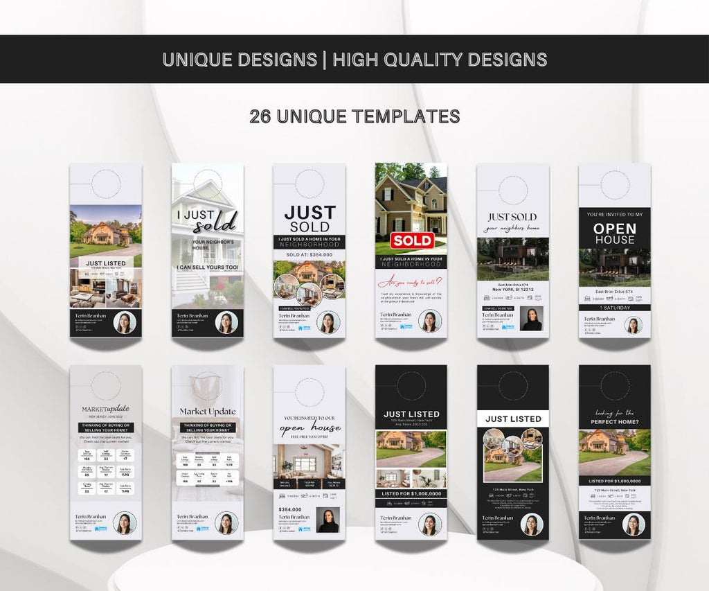 Ultimate Real Estate Door Hangers | Door Hanger Bundle | Real Estate Farming | Realtor Branding | Editable Canva Templates | 2025