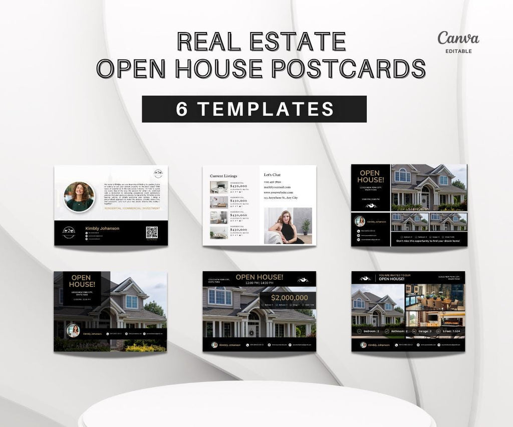 Open House Postcards | Open House Template | Premium Quality Postcards | Canva 2025 | Real Estate Farming