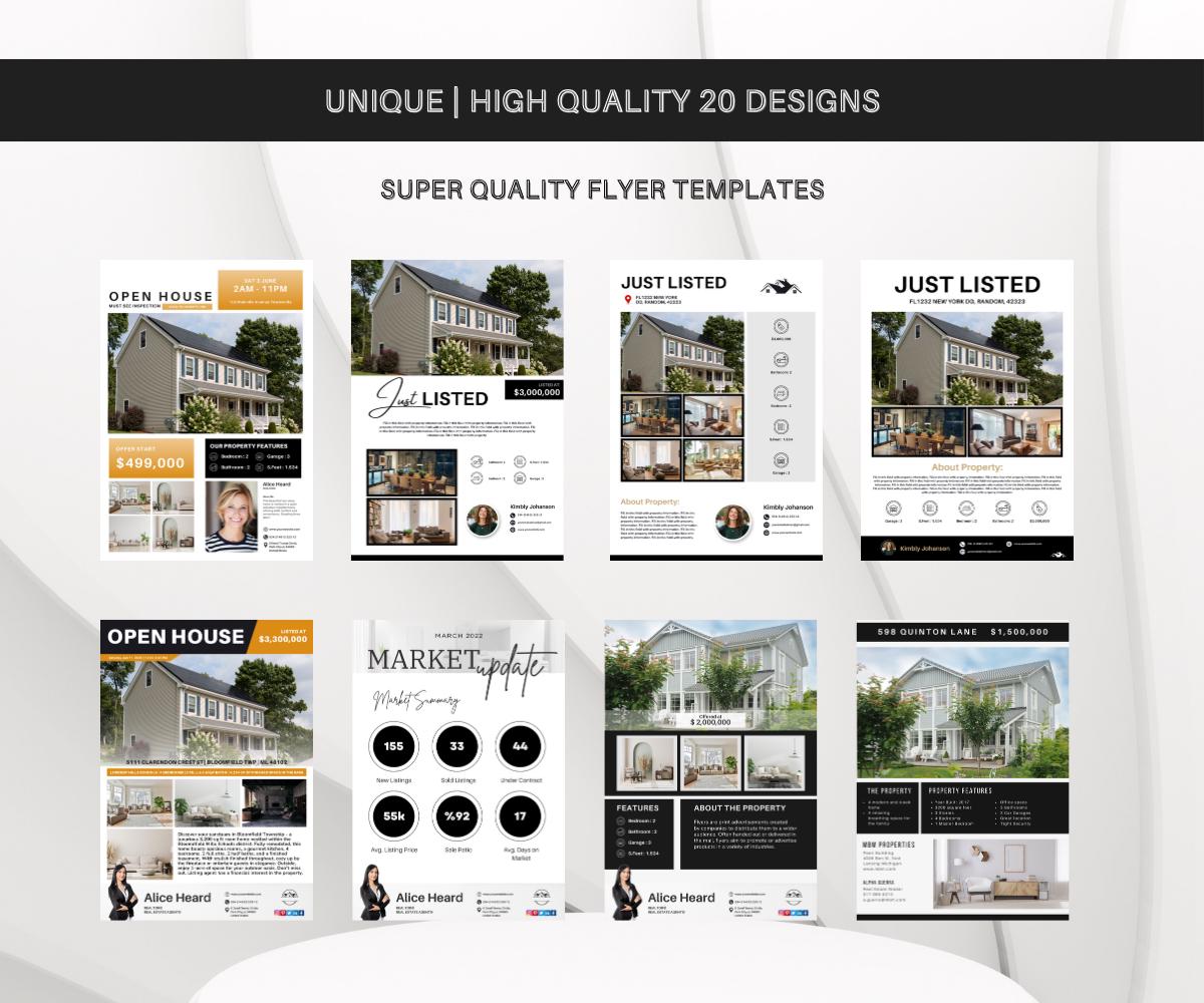 High Quality Real Estate Flyer Bundle | Realtor Flyer Templates | Real Estate Marketing Flyers | Just Listed | Just Sold | Open House | 2025