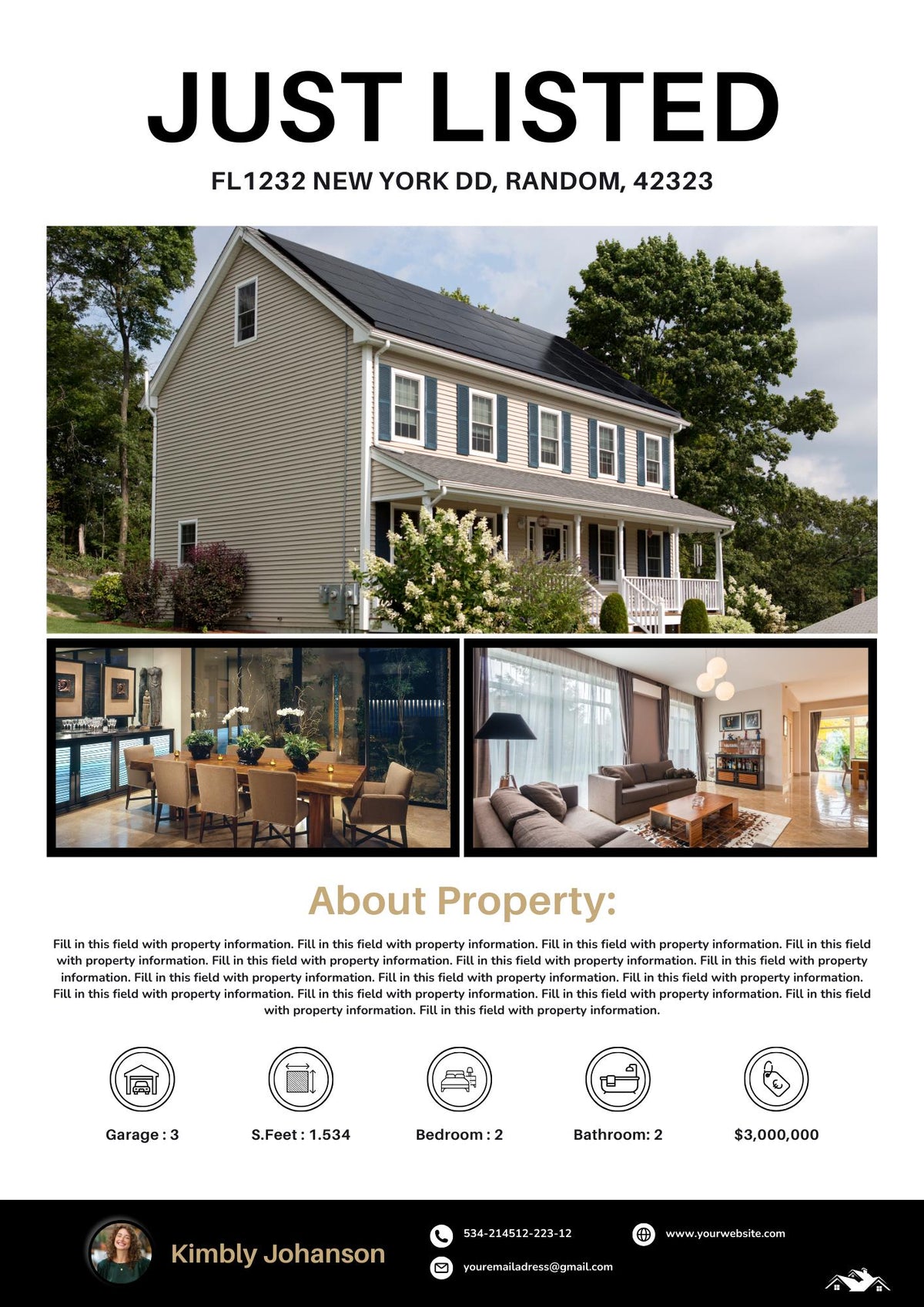 Just Listed Flyer 3, Listing Update Flyer, Premium Quality Flyer | Canva Flyer | Real Estate Marketing | Real Estate Farming | 2026 Design