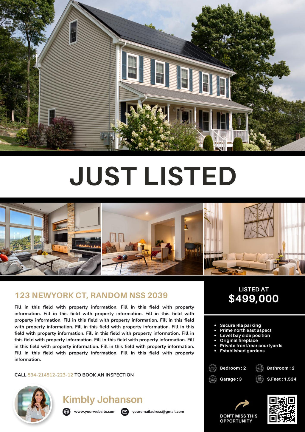 Just Listed Flyer 6, Listing Update Flyer, Premium Quality Flyer | Canva Flyer | Real Estate Marketing | Real Estate Farming | 2026 Design