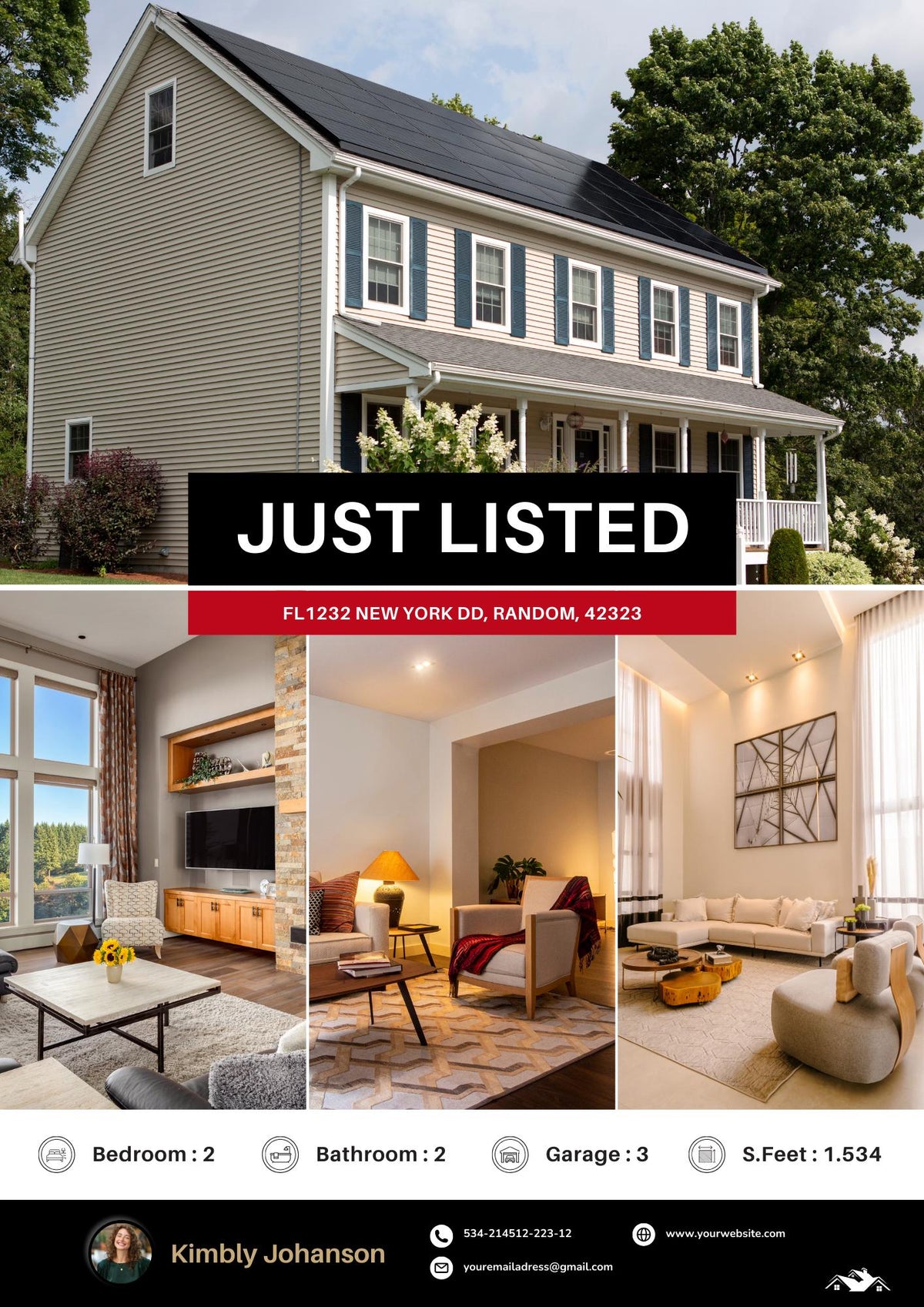 Just Listed Flyer 5, Listing Update Flyer, Premium Quality Flyer | Canva Flyer | Real Estate Marketing | Real Estate Farming | 2026 Design
