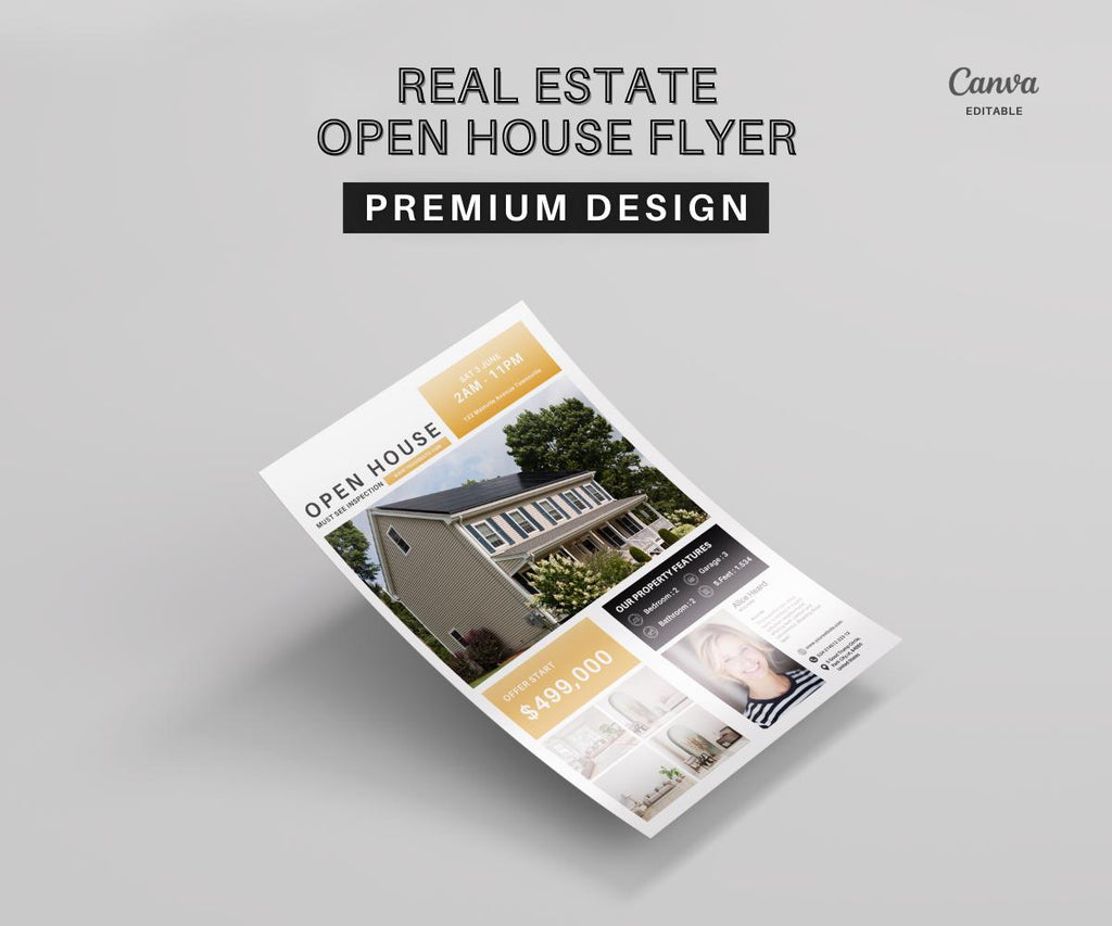 Open House Flyer 5 | Real Estate Open House Flyer Template | Just Listed Flyer | Real Estate Farming | Editable Canva Template | 2026 Design