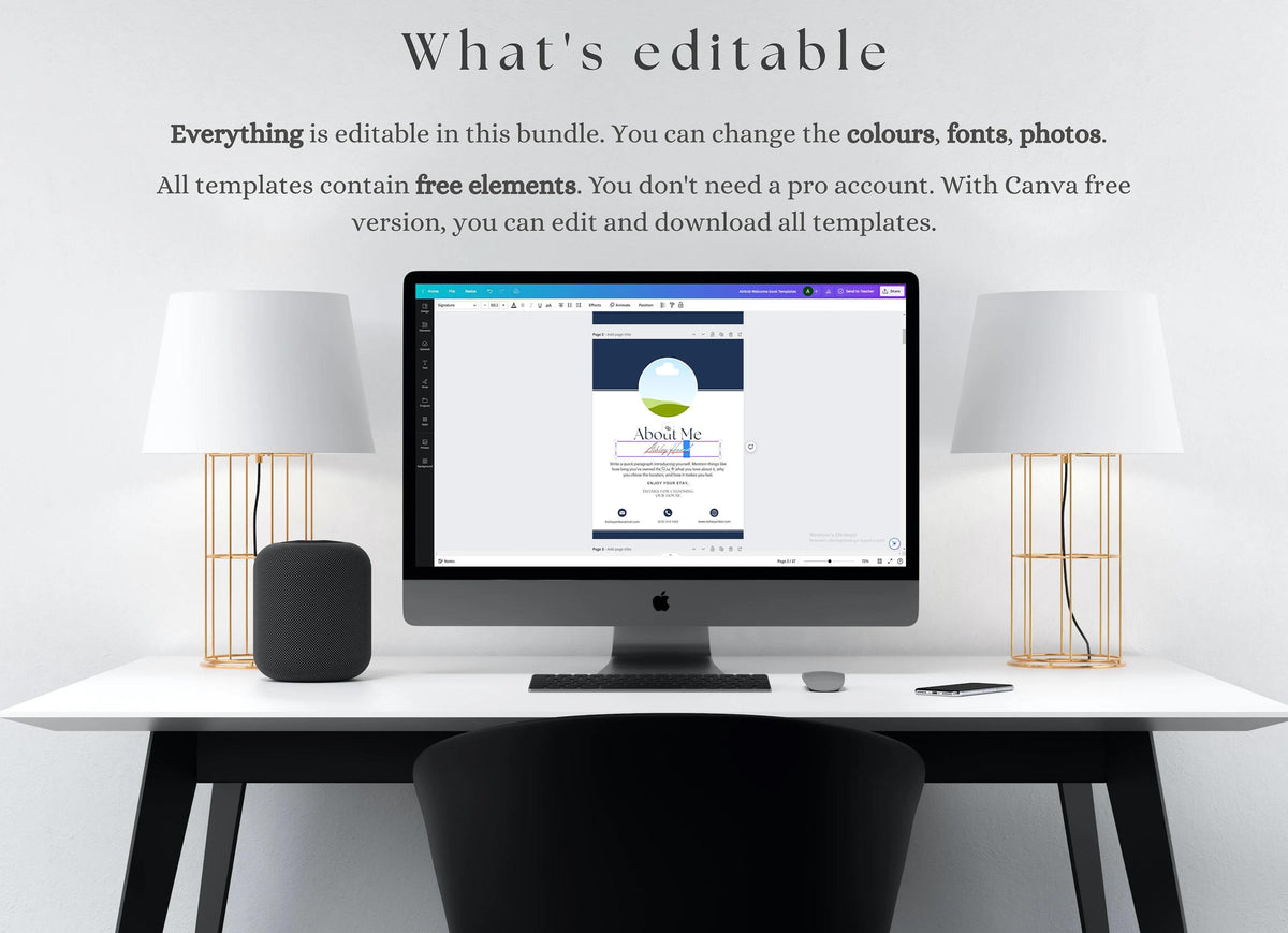 Blue Airbnb Welcome Book | Cleaning Checklists | VRBO Welcome Book | House manual | Editable Blue Airbnb Guest Book | Canva Airbnb
