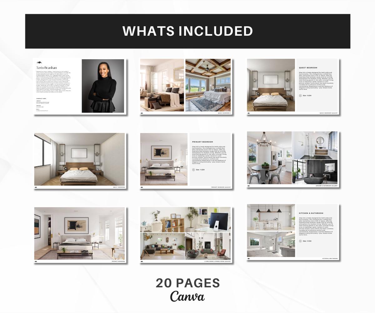 Modern Property Brochure | Real Estate Property Magazine| Open House Magazine | Realtor Home Brochure| Realtor Feature Sheet | Canva Realtor