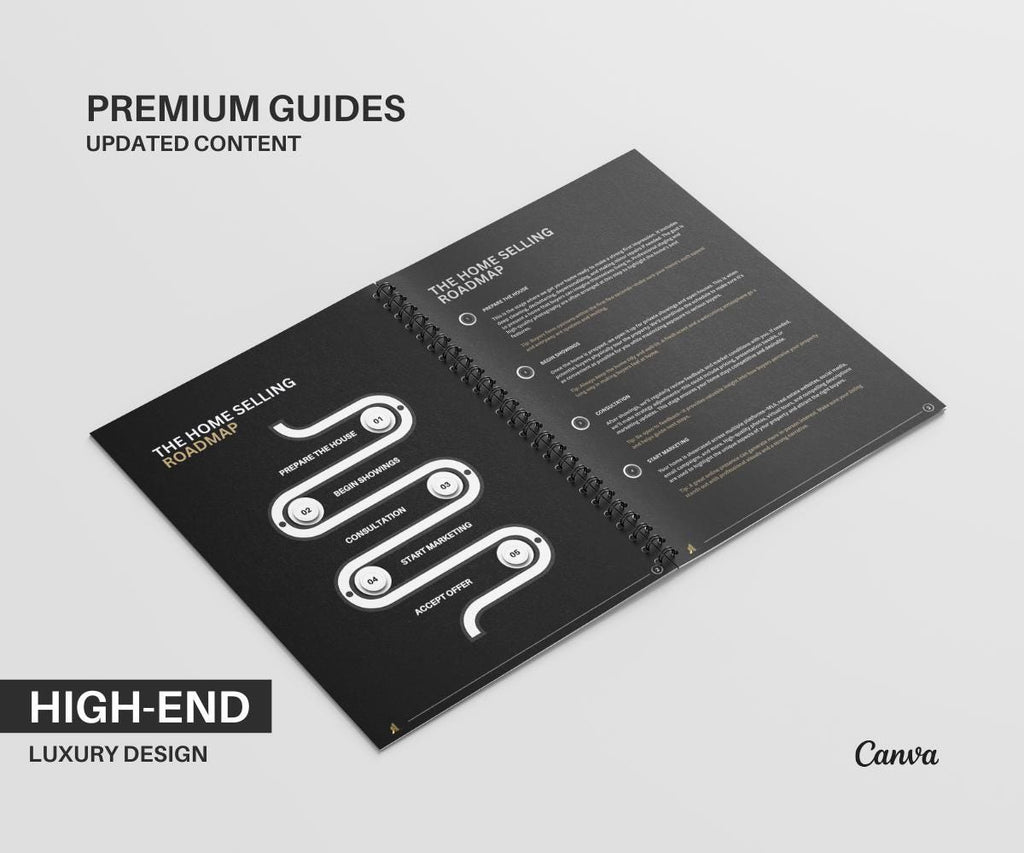 Luxury Real Estate Templates Canva, Gold Realtor Marketing, Real Estate Social Media, High Quality Realtor Branding, Editable Templates