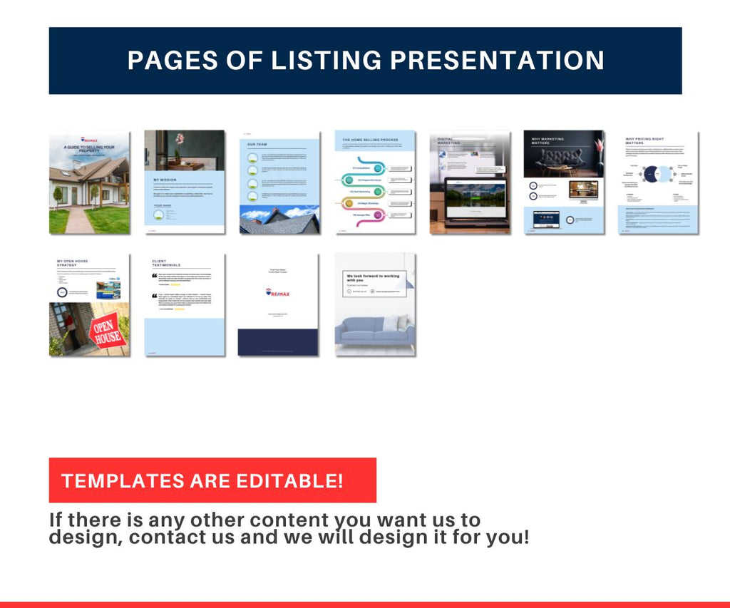 Remax Listing Presentation, Remax Canva Template, Remax Seller's guide, Remax branded template, Canva 2025