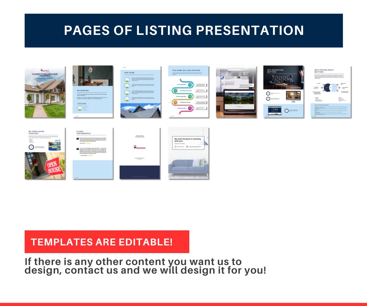 Remax Listing Presentation, Remax Canva Template, Remax Seller's guide, Remax branded template, Canva 2025