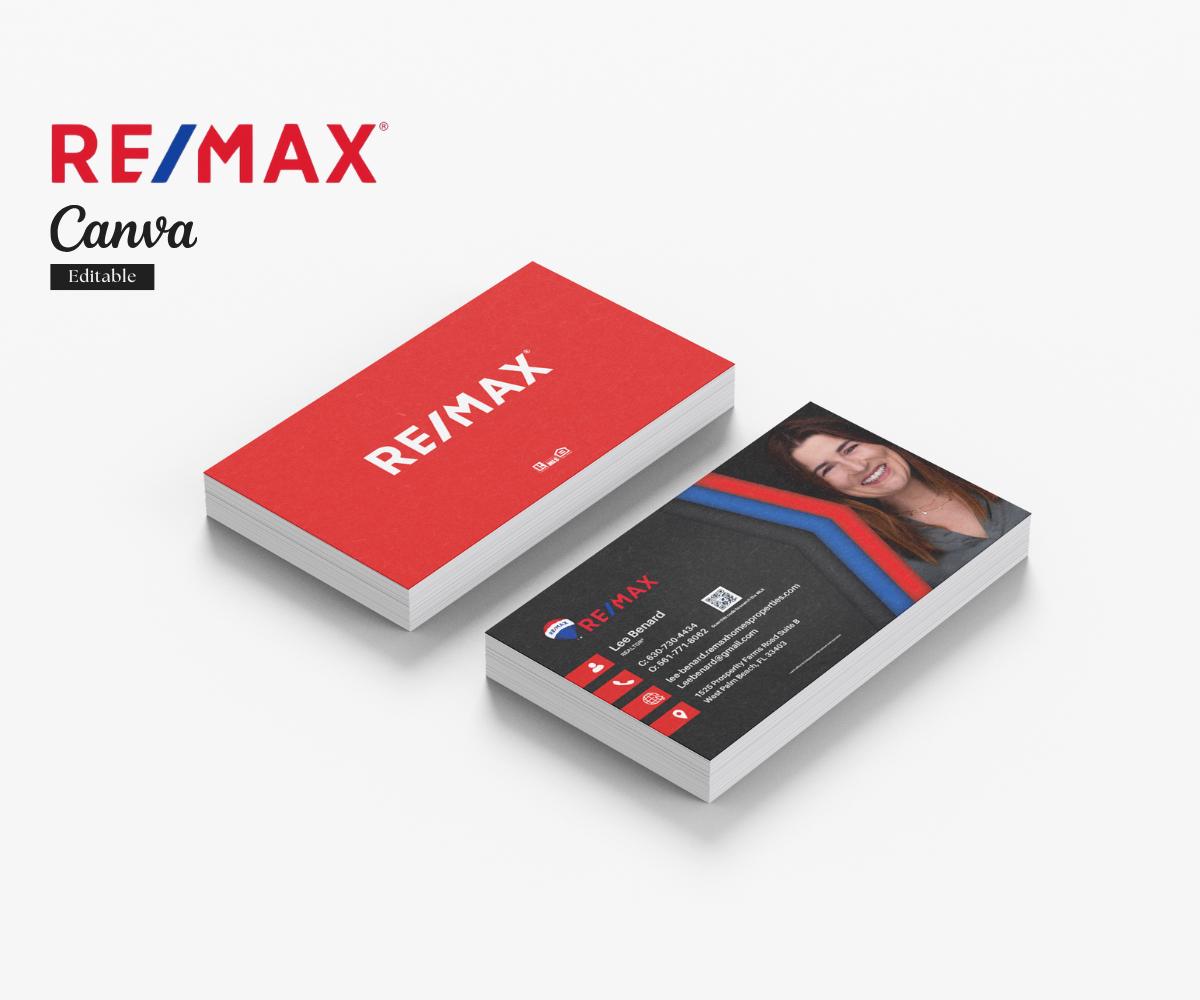 RE/MAX Business Card Template | Editable Canva Realtor Card | Modern Real Estate Agent Branding Card | Remax Canva