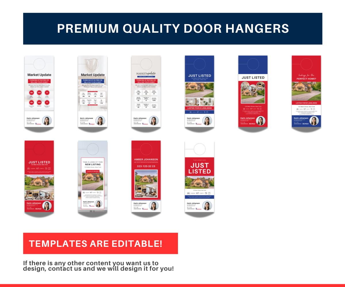 RE/MAX Door Hanger Template | Real Estate Canva Door Hanger for Agents | Editable Marketing Print | Realtor Prospecting Template | Canva