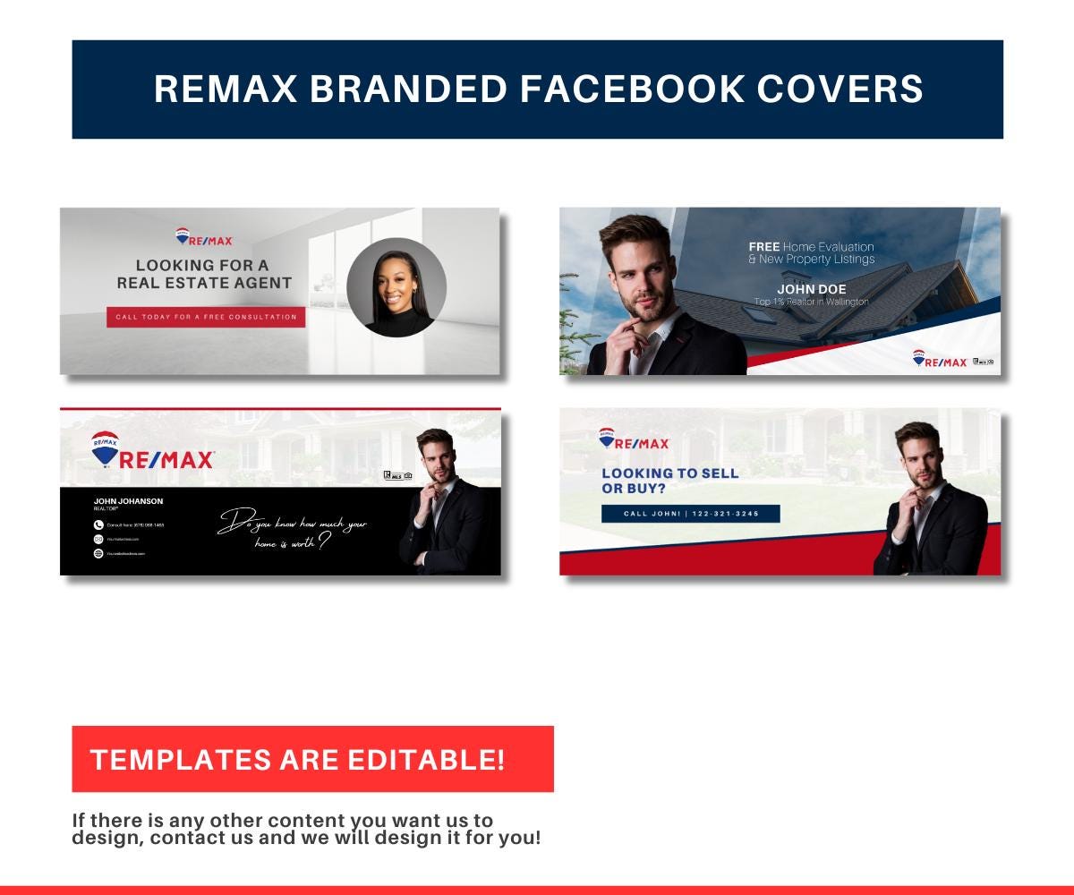 Re/Max Facebook Banners | Remax Banners | Remax Canva | Remax Editable Templates | 2025