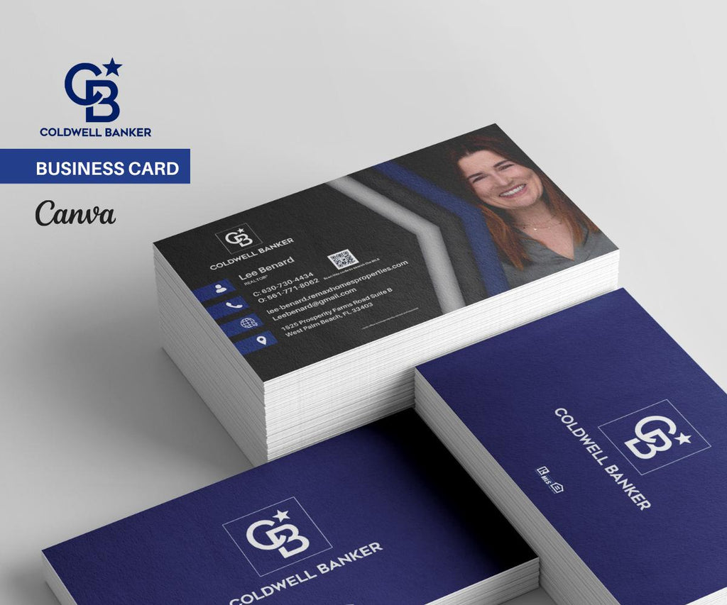 Coldwell Banker Business Card Template | Double-Sided Realtor Card | Editable Real Estate Agent Design | Canva Template