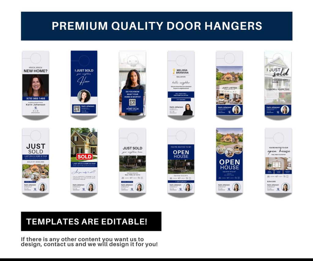 Coldwell Banker Door Hanger Template | Real Estate Canva Editable Design | Realtor Marketing Printables | Instant Download