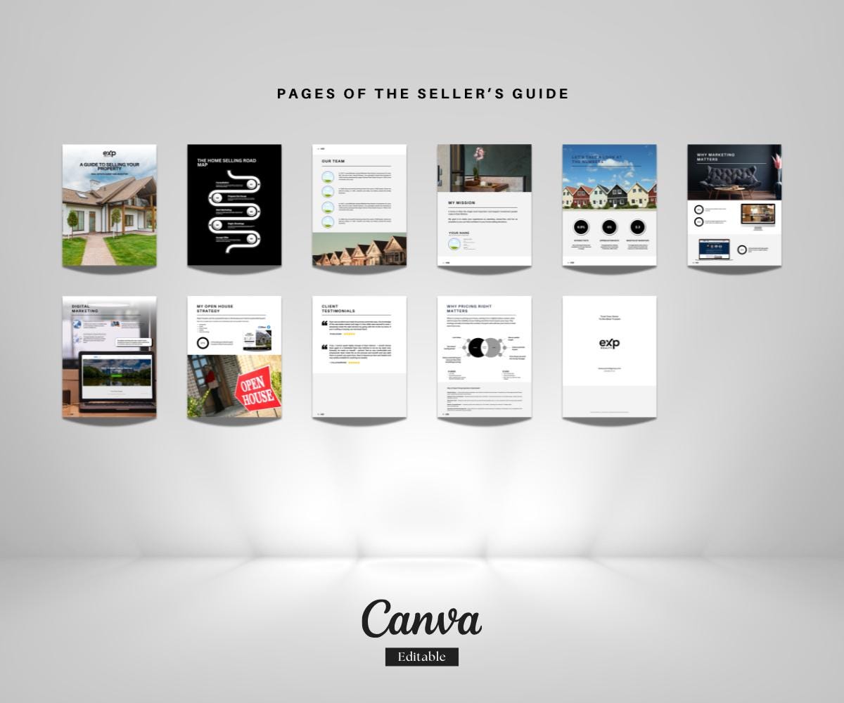 Exp Realty Real Estate Seller & Buyer Guide | Editable Canva Templates | Modern Realtor Marketing Kit | Exp Realty Listing Presentation