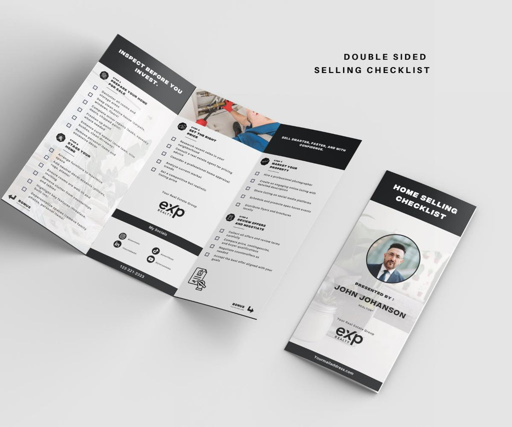 Premium EXP REALTY Trifold Brochure Bundle | Home Selling & Buying Guide | Premium Real Estate Canva Template