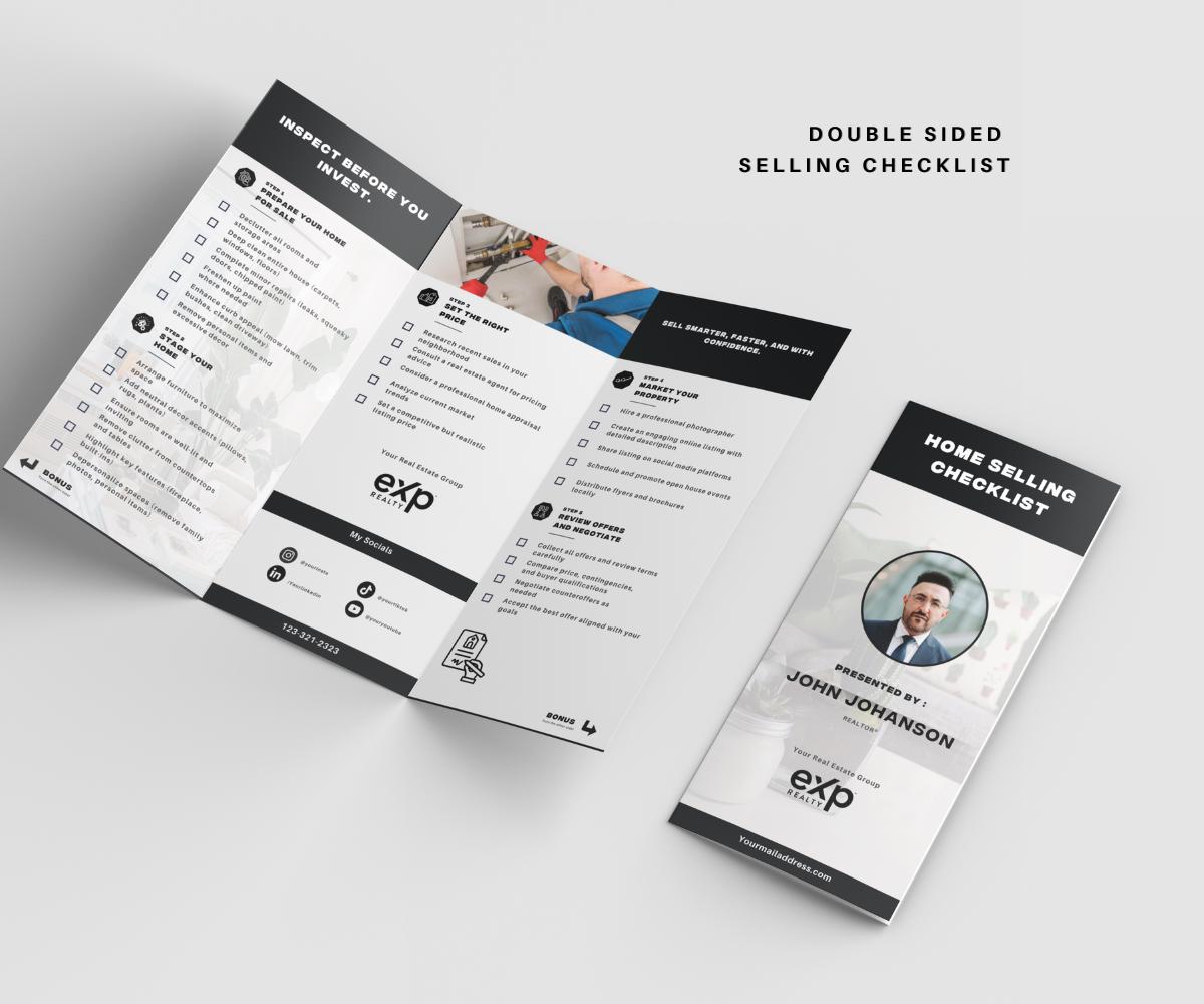 Premium EXP REALTY Trifold Brochure Bundle | Home Selling & Buying Guide | Premium Real Estate Canva Template