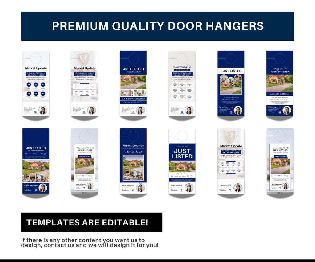 Coldwell Banker Door Hanger Template | Real Estate Canva Editable Design | Realtor Marketing Printables | Instant Download