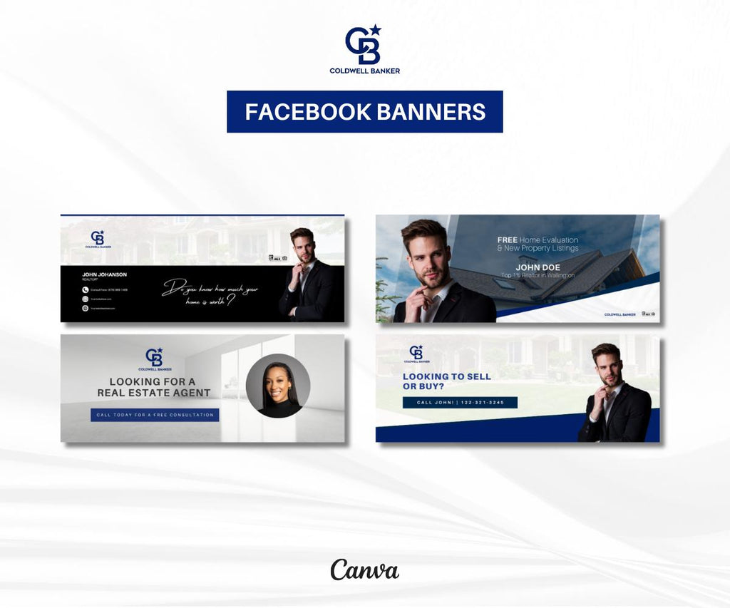 Coldwell Banker Facebook Covers | Facebook Cover Templates for Realtors | Canva 2026