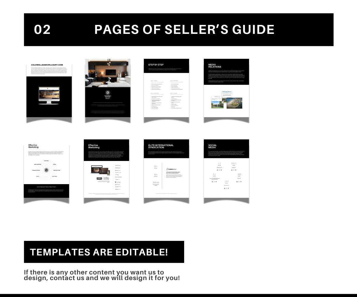 Coldwell Banker Luxury Buyers & Sellers Guide | Editable Real Estate Templates | CB Luxury Marketing Kit