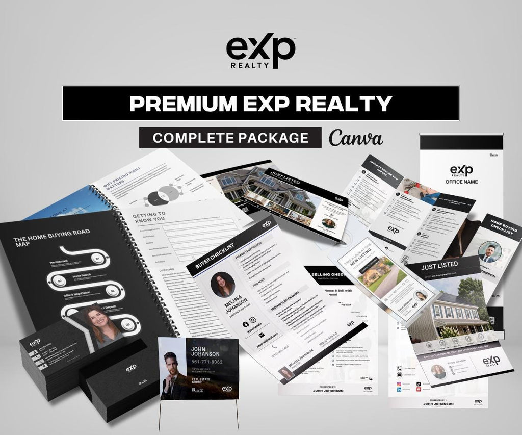 8 Elite Real Estate Brand Template Kits | Keller Williams, Re/Max, CB, C21, EXP, Sotheby’s, BS Hathaway | Canva + Mrr/Plr License