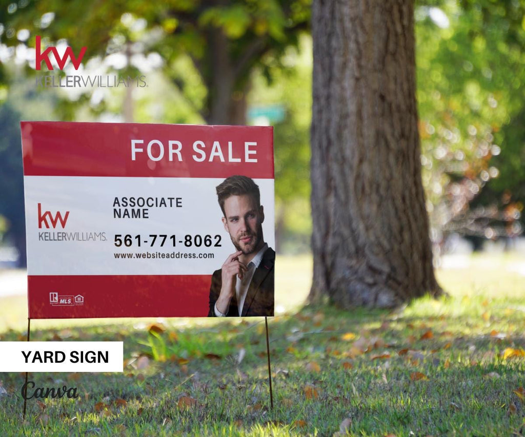 Premium Keller Williams Yard Sign Template | Real Estate Agent Sign | Editable Canva Design